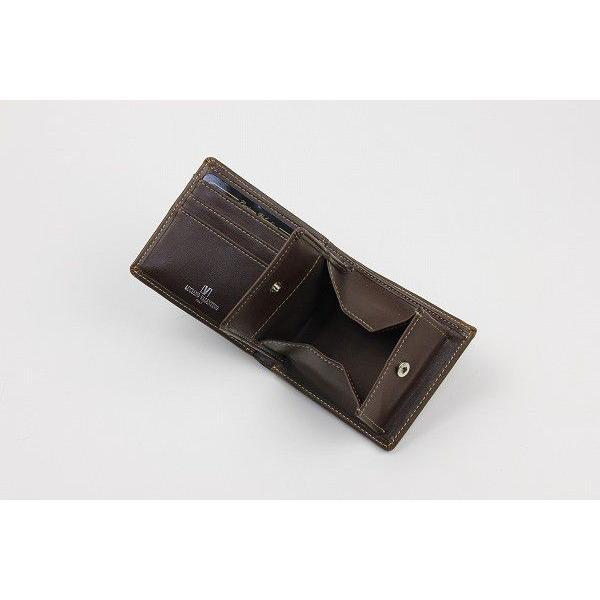 財布 メンズ 二つ折り LUCIANO VALENTINO 牛革 クロコ型押し ボックス