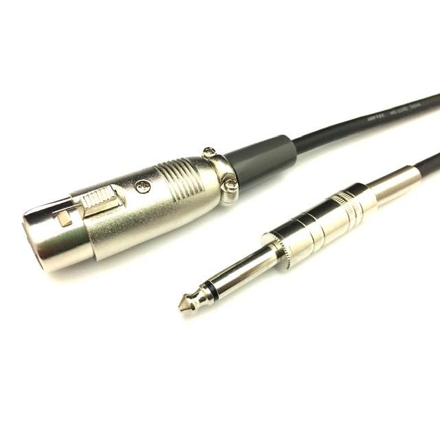 XLR3-11C-6.3Φモノラルプラグ マイク端子変換コード0.2m ポスト投函