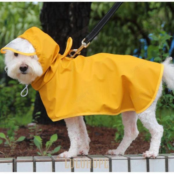 犬用レインコート 犬レインコート ポンチョ型 ドッグウェア 犬カッパ 雨具 腹当て 透明フード付き ダックスフント 雨対策 散歩 6XL~8XL お出かけ｜dream-st｜08