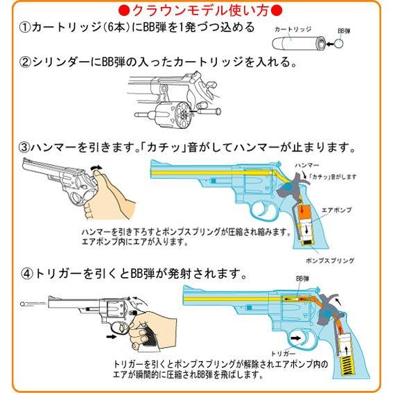 クラウンモデル ガスガン リボルバー コルトパイソン 357マグナム 8
