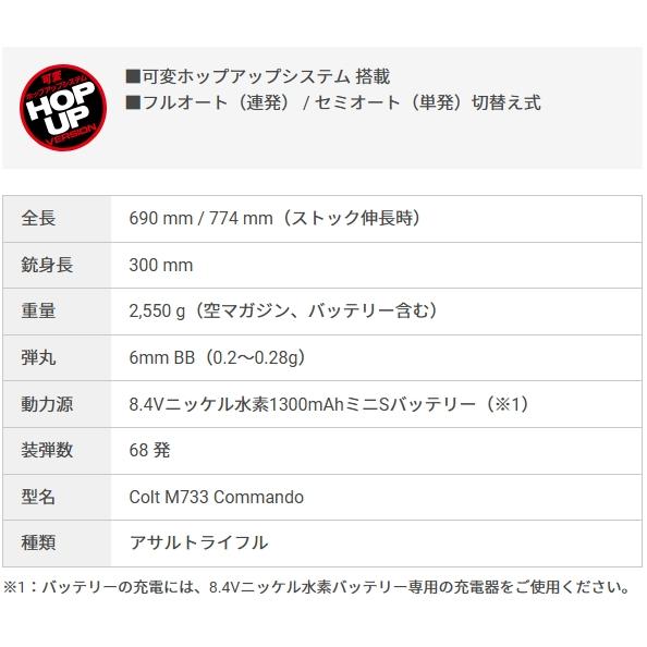 スタンダード電動ガン コルト M733 コマンドー (4952839170750)の画像
