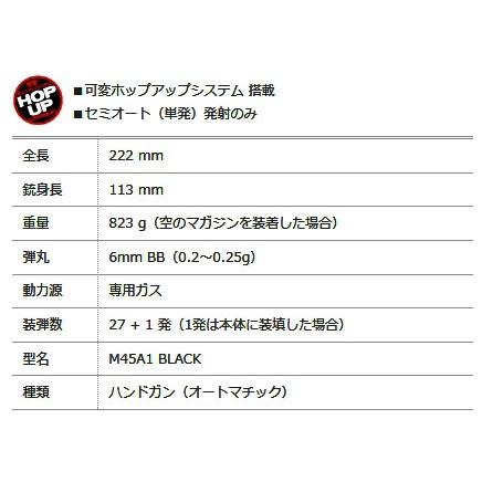 ガスブローバック M45A1 ブラック (4952839142955) | TOKYO MARUI | 07