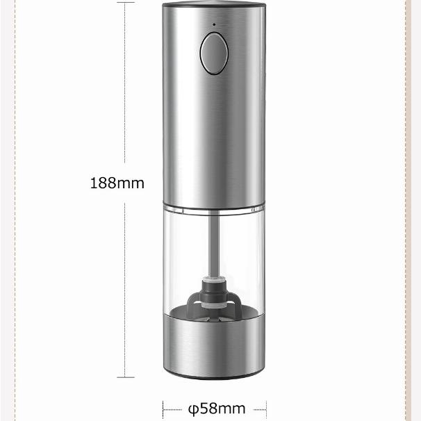 片手でボタンを押すだけ 挽ける】電動ミル スパイスミル 電動 ペッパー