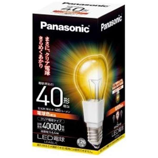 パナソニック LED電球クリア LDA6LC パナソニック LED電球 クリア電球タイプ 電球色相当 E26口金 40形相当