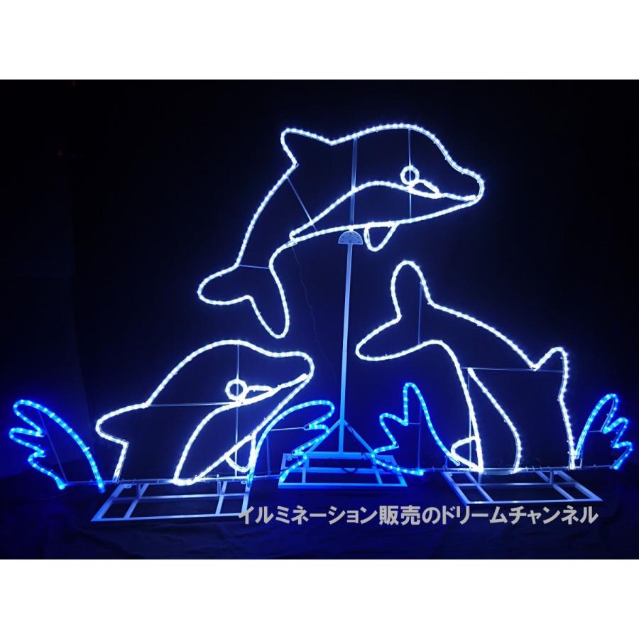 イルミネーション イルカ ドルフィン モチーフ ライト ホワイト 屋外