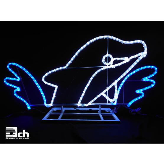 イルミネーション イルカ ドルフィン モチーフ ライト ホワイト 屋外