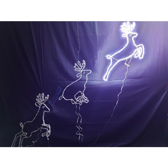 トナカイ イルミネーション ダッシュトナカイ ホワイト モチーフ