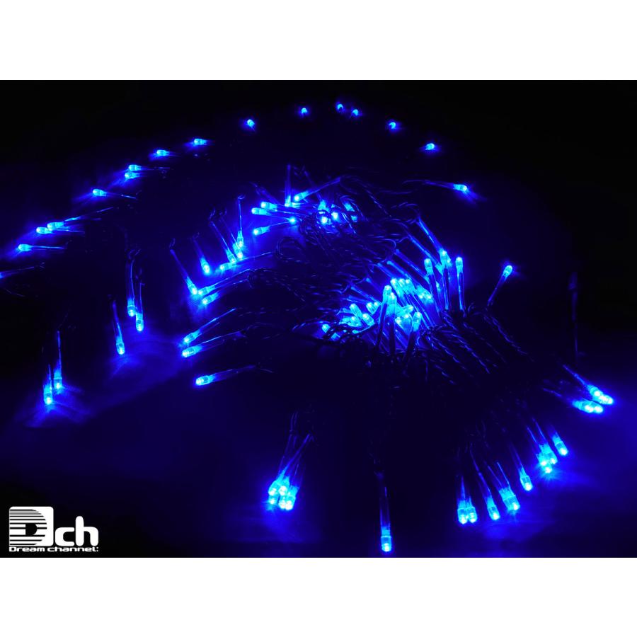 イルミネーション 高品質 ストリング ライト ブルー 無点滅 常点 屋外使用可能 １本 １０ｍ ＬＥＤ１００球 ８本＋常点コード１本セット ドリームチャンネル