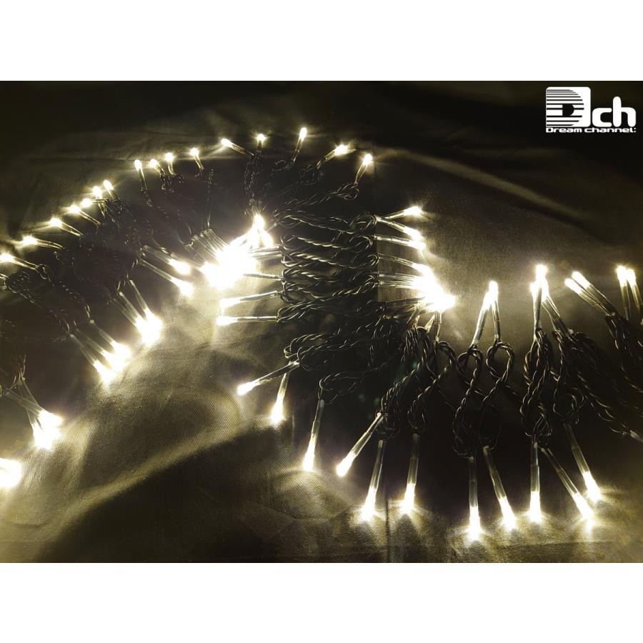 イルミネーション 高品質 ストリング ライト 電球色 無点滅 常点 屋外使用可能 １本 １０ｍ ＬＥＤ１００球 ９本＋常点コード１本セット ドリームチャンネル