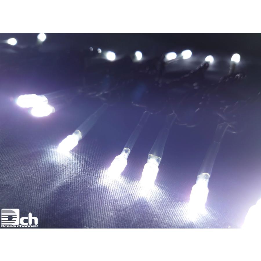 イルミネーション 高品質 ストリング ライト ホワイト 無点滅 常点 屋外使用可能 １本 １０ｍ ＬＥＤ１００球 ８本＋常点コード１本セット ドリームチャンネル_1