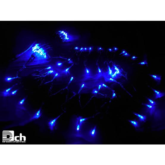 イルミネーション ストリングライト ブルー ３芯 点滅タイプ 10ｍ LED 100球 ５本 ＋ コントローラーセット ドリームチャンネル