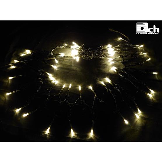 イルミネーション 高品質 ストリング ライト 電球色 点滅 屋外使用可能 １本 １０ｍ ＬＥＤ１００球 ５本＋コントローラーセット ドリームチャンネル