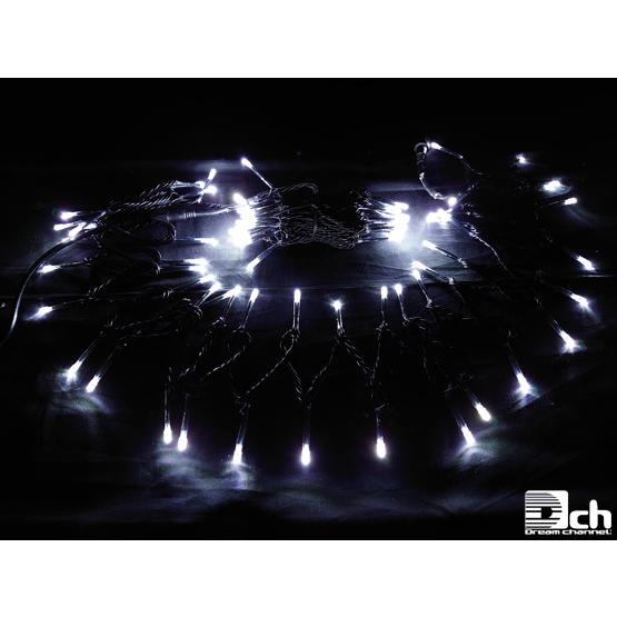 イルミネーション 高品質 ストリング ライト ホワイト 点滅 屋外使用可能 １本 １０ｍ ＬＥＤ１００球 ８本＋コントローラーセット ドリームチャンネル