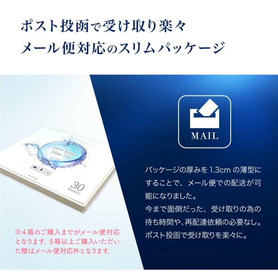 ピュアアクアワンデー 58 byZERU. 高含水 30枚入り ザラボ 2箱セット  1日使い捨て コンタクトレンズ 1day コンタクト｜dreamcl｜08