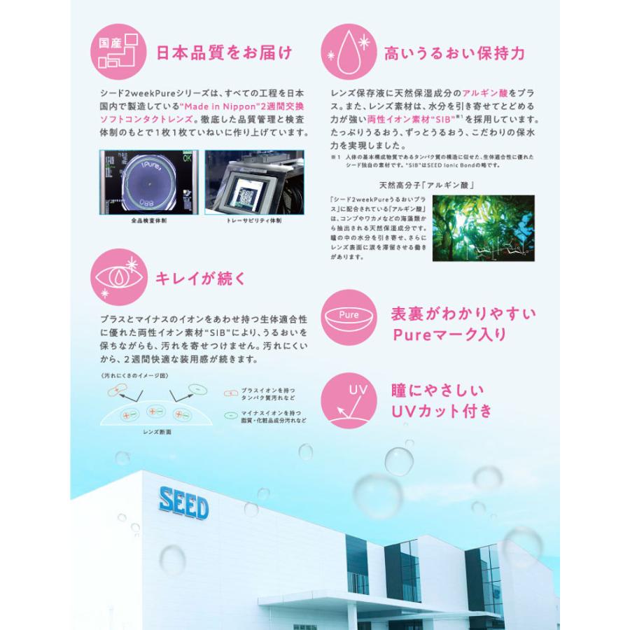 シード 2ウィークピュア うるおいプラス 6枚入り 1箱 2週間交換コンタクトレンズ SEED | シード | 04