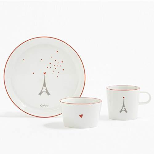 最新の激安 Kaloo カルー ベビー食器セットギフトセット 出産祝い シンプル おしゃれ フランス Kalooth食器セット 波佐見焼 レッド F 日本製 Www Perfectressusorder Com