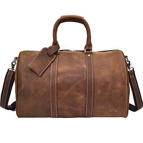 人気特価激安 本革 ボストンバッグ メンズ レトロ 底鋲付き レザー トラベルバッグ ブラウン 大容量 牛革 旅行鞄 2泊 機内持ち込み 保証書付 Www Thedailyspud Com