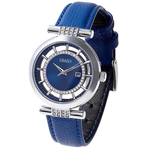 Feathers 腕時計 レディース 青文字盤 きらきら 青レザーベルト 仕事用 日付表示 3針 普段使い 軽い Watch For Wom Dreamdragon 通販 Yahoo ショッピング