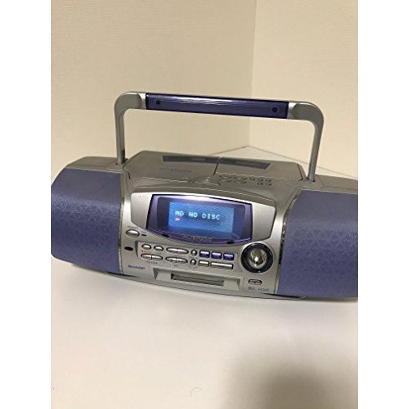 SHARP シャープ MD-F150-A おしゃれ ブルー 名作 MD MDデッキ ラジカセ形状タイプ CDシステム CD