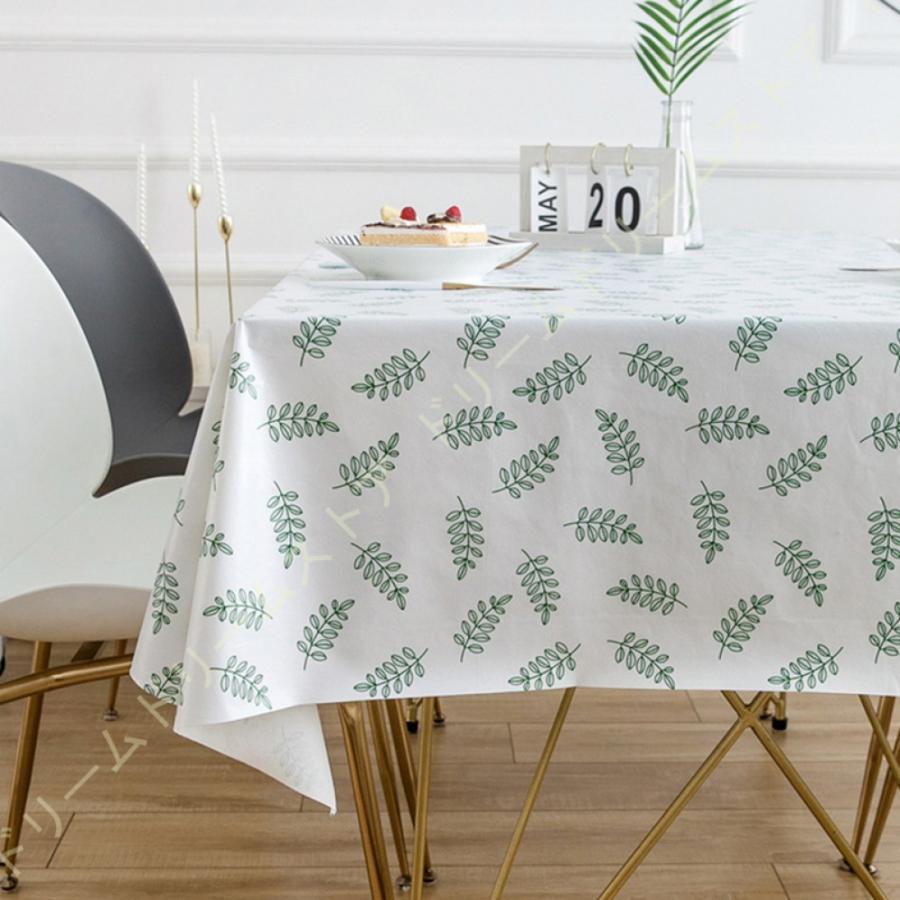 全品最安値に挑戦 テーブルクロス ビニール 撥水 フリーカット 撥油 防水 防汚 北欧風 Pvc 長机 長方形 こぼれ防止 リーフ柄 緑 おしゃれ ビニールクロス テーブルカバー Teaandtwigs De