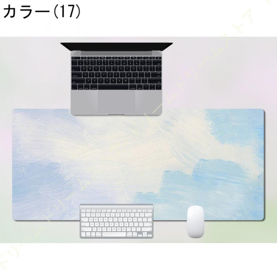 気質アップ Puレザー 多機能 オフィスデスクパッド マット 防水 滑り止め 高温耐性 テーブルマット ラップトップマット 掃除が簡単 花柄 パソコンマット マウスパッド