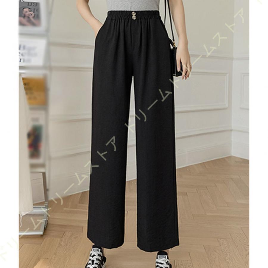 ワイドパンツ 綿麻パンツ レディース 春夏 快適 リネン素材 涼感 九分丈 個性 シンプル ポケット ゆったり 着痩せ 森ガール サルエルパンツ 出群