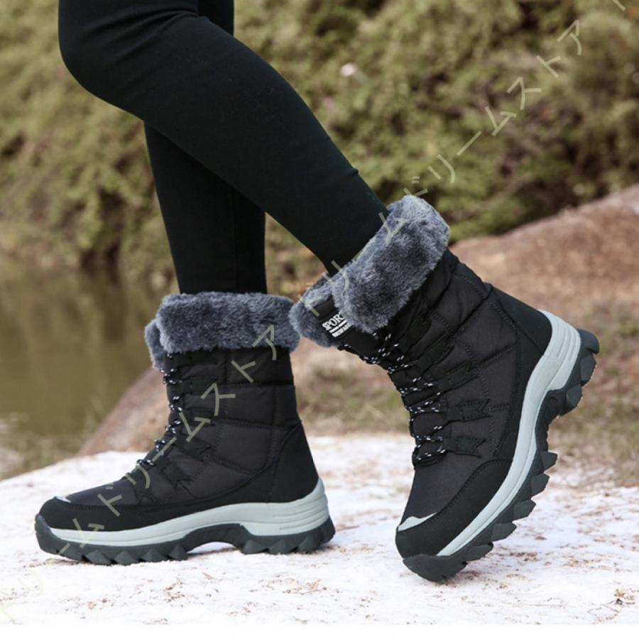防寒ダウンブーツ スノーブーツ 滑らない 3 5センチヒール レディースあったか サイドジッパー 軽い 快適 痛くない 厚底 歩きやすい ハイカット 裏起毛 雪靴 53 Off