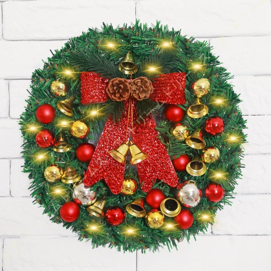 クリスマスリース クリスマス飾り おしゃれ インテリアの飾り オーナメント クリスマス クリスマスベル デコレーション ドア 可愛い 玄関リース 窓 華やか 鈴 特価 玄関リース