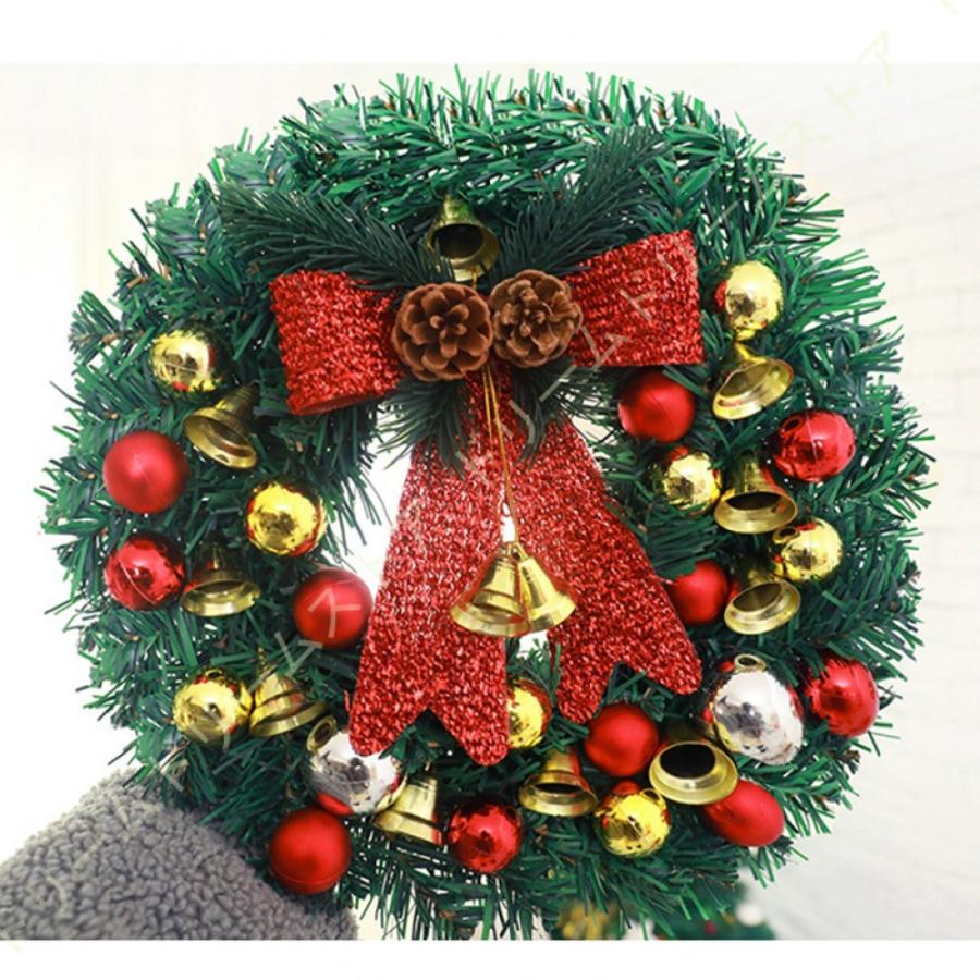 クリスマスリース クリスマス飾り おしゃれ インテリアの飾り オーナメント クリスマス クリスマスベル デコレーション ドア 可愛い 玄関リース 窓 華やか 鈴 特価 玄関リース