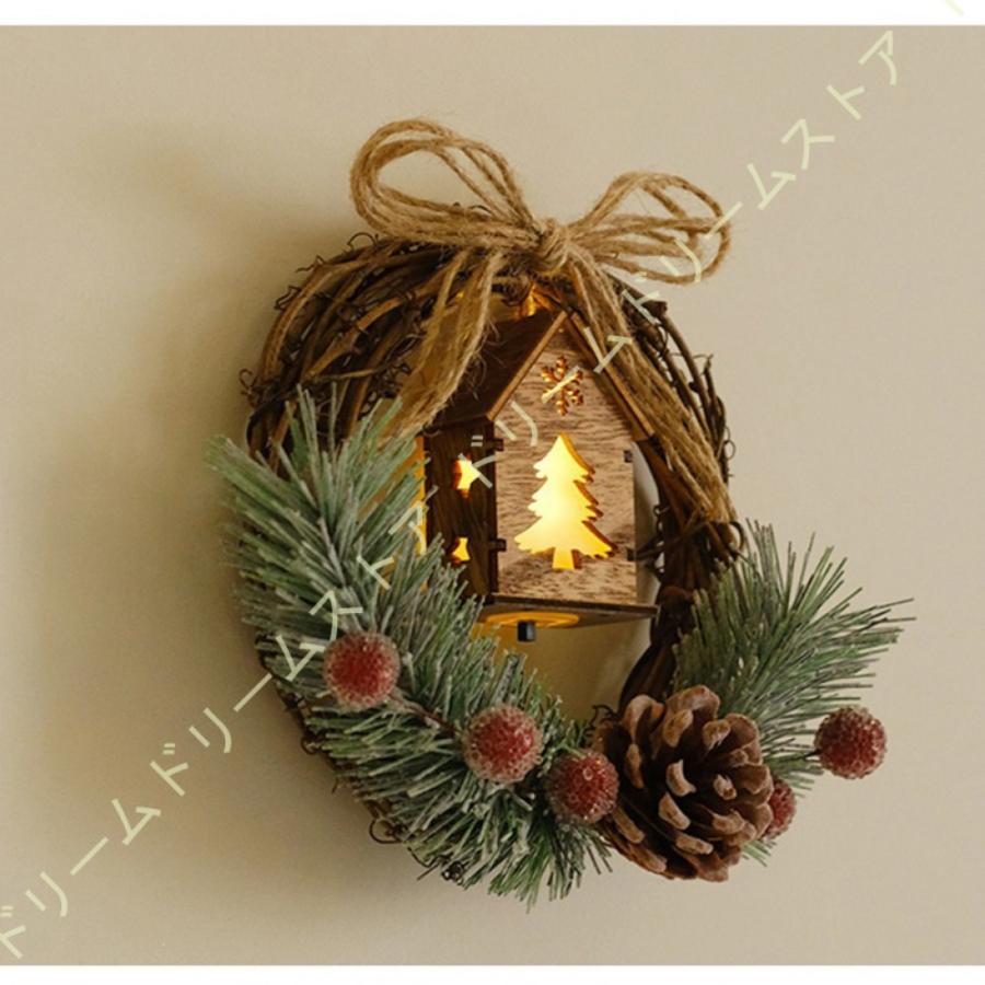 1347円 おトク クリスマスリース ミニ クリスマス花輪 玄関リース ドアリース 窓 オーナメント インテリアの飾り 壁掛け 庭園 飾り 造花 花輪 店舗 贈り物 北欧風 ドア 玄関