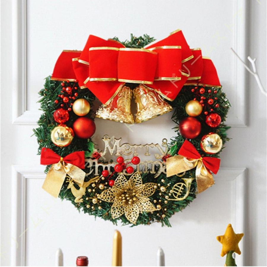 クリスマスリース クリスマス飾り クリスマス花輪 ドア 玄関 庭園 壁飾り ガーランド 信憑 花 窓 オーナメント インテリアの飾り 華やか 可愛い クリスマス 松かさ