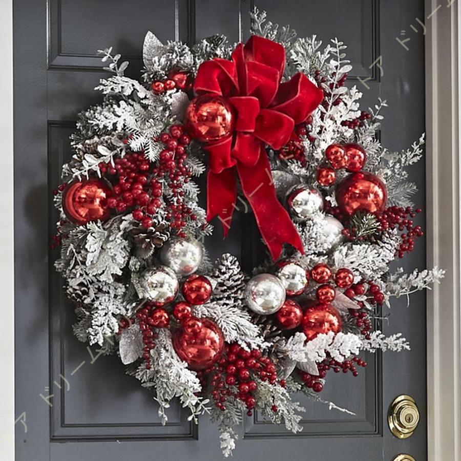 クリスマス 飾り ガーランド 玄関リース クリスマス花輪 クリスマスリース クリスマス用品 パーティー装飾藤 ガーデン装飾籐 松の葉 クリスマス飾り 飾り付け 高い素材