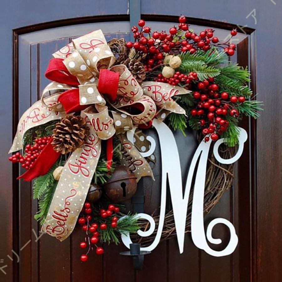い出のひと時に とびきりのおしゃれを リース クリスマスリース ナチュラルリース 玄関 壁掛フラワー ビッグリボン ぶら下げ飾り クリスマス デコレーション おしゃれ クリスマス飾り付け イベント