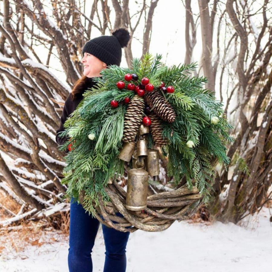 クリスマスリース クリスマス飾り かわいい おしゃれ 玄関リース ドア 窓 オーナメント 飾り 福袋特集 庭園 インテリアの飾り 造花 花輪 店舗 壁掛け