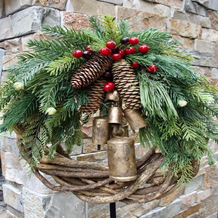 クリスマスリース クリスマス飾り かわいい おしゃれ 玄関リース ドア 窓 オーナメント 飾り 福袋特集 庭園 インテリアの飾り 造花 花輪 店舗 壁掛け