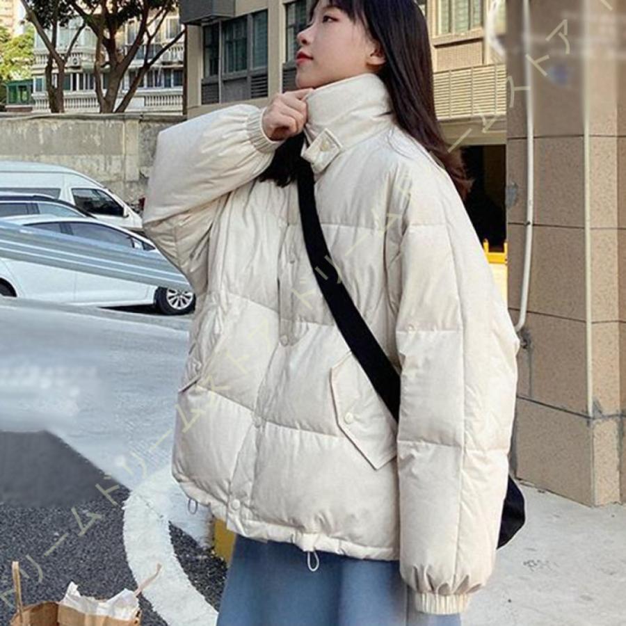 レディース ダウンコート ダウンジャケット ショート丈 ダウン 綿服 カジュアル 冬 お洒落 厚手 ポケット付き イエロー お尻カバー 防寒 生地の伸縮性 美しさ Keser No