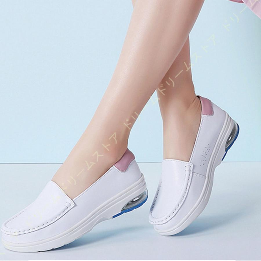 レビューで送料無料 レディース 可愛い モカシン 厚底 シューズ スリッポン ナースシューズ ローファーシューズ 厚底スリッポン 厚底モカシン コンフォート ローカット カジュアル 正規店仕入れの Turningheadskennel Com