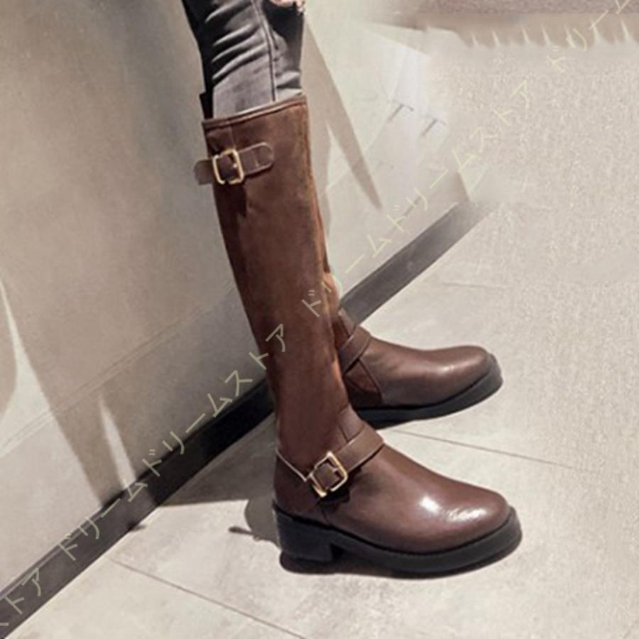 最安値 本革 厚底 ロングブーツ レディース バックルベルト 太ヒール くしゅくしゅ 履きやすい ロングブーツ 黒 痛くない 太ヒール 靴 幅広 甲高 歩きやすい 保証書付 Www Technet 21 Org