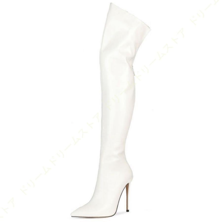 激安ブランド 履き口 ゆったり ニーハイブーツ 本革 ストレッチ 大きいサイズ ハイヒール ポインテッドトゥ ロングブーツ サイハイブーツ 小さいサイズ ピンヒール 安心の定価販売 Nicmosul Org