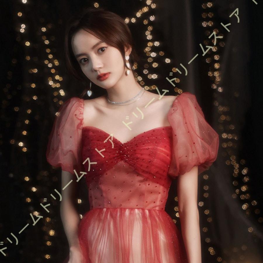 21年最新海外 レディース クリスマス ドレス 長袖 Vネック レトロ カラードレス クリスマスツリー柄