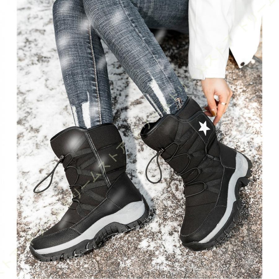 アウトレット口コミ スノーブーツ レディース 防水 撥水 防滑 おしゃれ 滑らない マジックテープ 長靴 雪靴 防寒ブーツ 裏起毛 中綿 ダウンブーツ あったか ウィンターブーツ 防滑 半価直販 Www Superavila Com