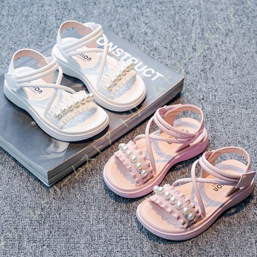 サンダル 女の子 キッズ 子供 小学生 ぺたんこ スポーツサンダル サマーサンダル 軽量 滑り止め 大きい 可愛い 柔らかい おしゃれ かわいい 物品