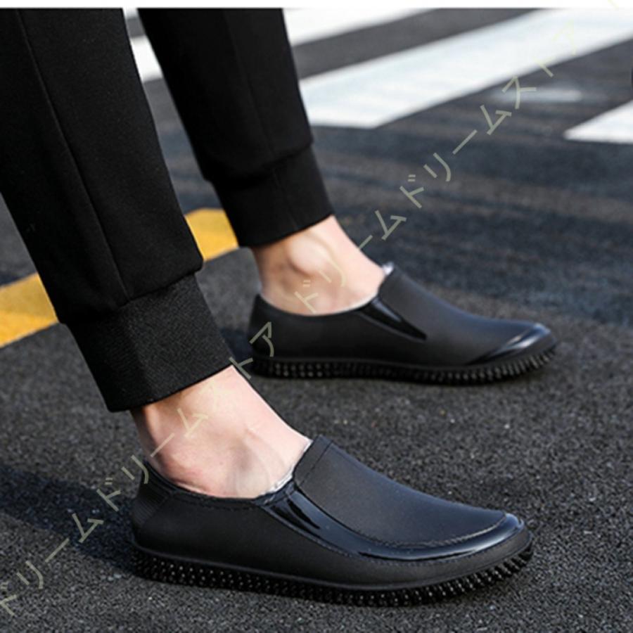 レインブーツ ショート メンズ レインシューズ ガーデニング風 通勤 大きな靴 大きなサイズ 完全防水 おしゃれ かわいい 黒 雨靴 雨具 ショート丈  オリジナル