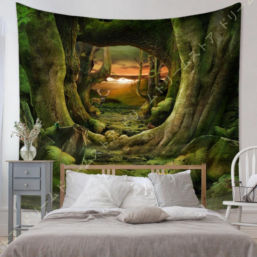 夢幻の森タペストリー 壁掛け 北欧風タペストリー インテリア 装飾アート ウォールデコ 部屋や窓の飾り リビングルーム ベッドルーム 個性プレゼント 壁飾り Auw Q9i 5dkc5 ドリームドリームストア 通販 Yahoo ショッピング