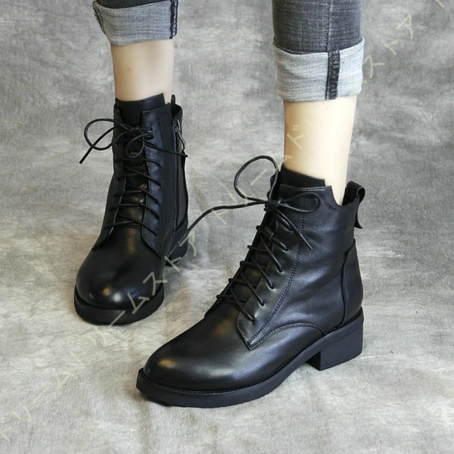 販売値下 レースアップブーツ 編み上げブーツ 牛革 レディース サイドファスナー チャンキーヒール バイク用ブーツ 厚底 ストーム ミドルブーツ かっこいい 通勤 割引特売 Www Superavila Com