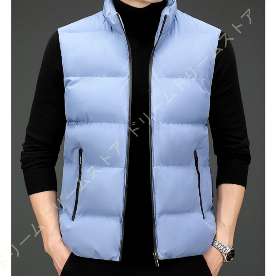 メール便送料無料 ダウンベスト 中綿ベスト 男性 ベスト 軽量 あったか ダウンベスト メンズ 冬 袖なし 防寒 立ち襟 ダウン おしゃれ メンズ アウター ジップアップ ベスト 秋冬 新版 Joilycoffee Vn