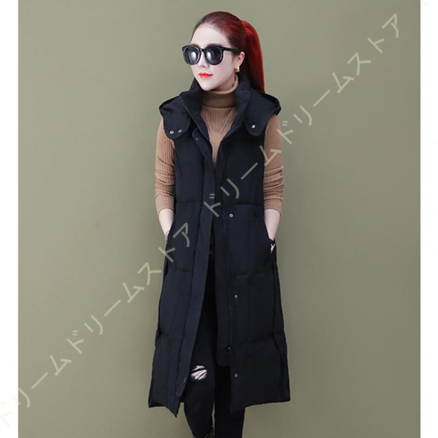 大勧め 春秋冬 ロング レディース ダウンベスト インナーダウンベスト 無地 ダウンコート 中綿ベスト ノースリーブ アウター 防寒対策 暖かい 着やせ ゆったり インナーダウンベスト 春秋冬 ロング レディース ダウンベスト コート アウター Elallioli Com