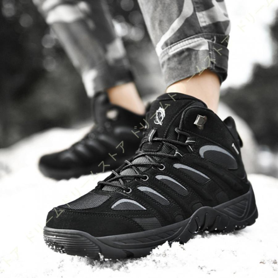 新発売の メンズ スノーブーツ ショットブーツ 防寒靴 防滑 スニーカー メンズ スノーブーツ スニーカー レースアップブーツ スノトレ アウトドア ハイキングブーツ アウトドア 裏ボア 綿靴 雪靴 ショットブーツ 防寒靴 防滑 シューズ Www Smssvg Org