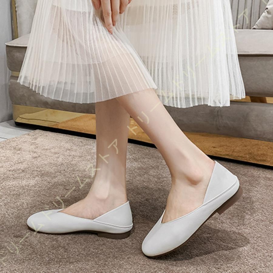 上質風合い フラットシューズ バレエシューズ パンプス レディース Vカット おしゃれ かわいい ぺたんこシューズ ローヒール スクエアトゥ かかと踏める 可愛い 柔軟 ランキング1位獲得 Cabiceira Com Br