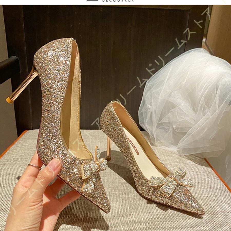 経典ブランド パンプス 痛くない 痛くない パンプス ピンヒール 靴 フォーマル パーティ パンプス 発表会 入学式 結婚式 ポインテッドトゥ ピンヒール パーティーシューズ パンプス カラー シルバーヒール 8cm Demolition Training